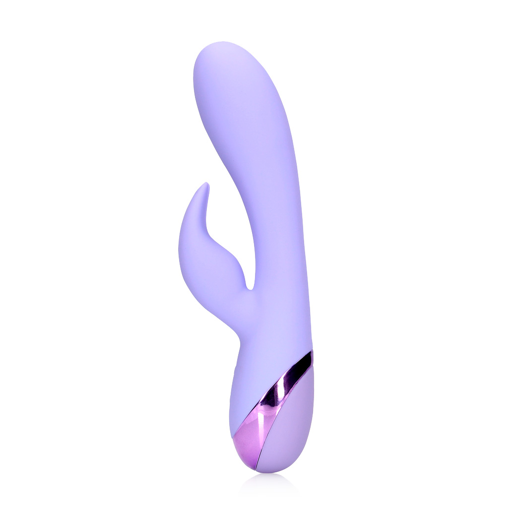 Кліторально-вагінальний вібратор Loveline Smooth Silicone Rabbit Vibrator лавандовий, 1 шт