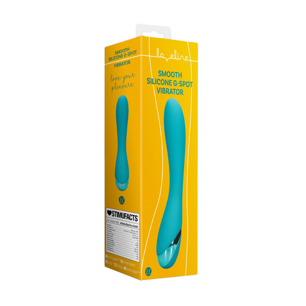 Вагінальний вібратор Loveline Smooth Silicone G-Spot Vibrator блакитний, 1 шт