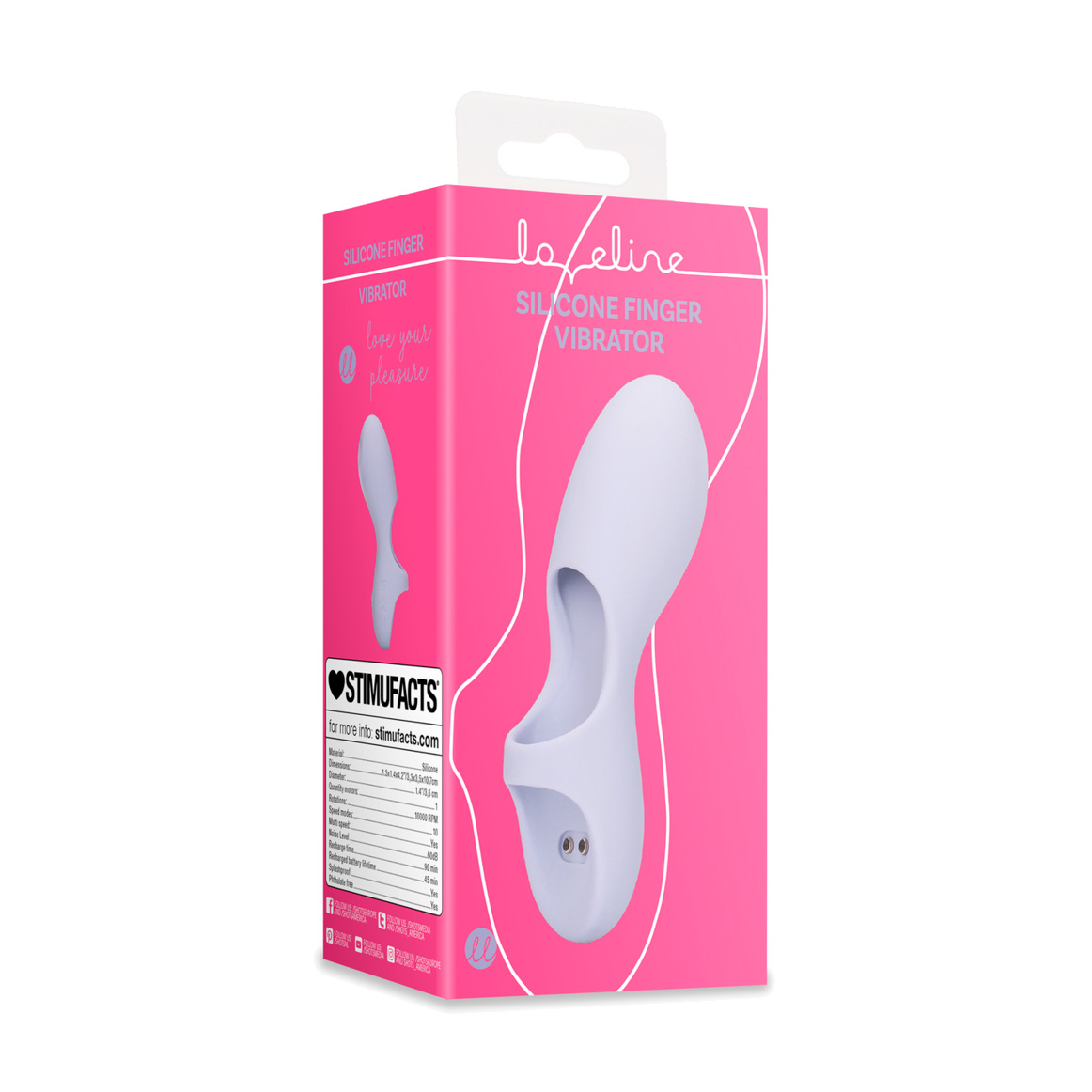 Вібратор на палець Loveline Silicone Finger Vibrator лавандовий, 1 шт
